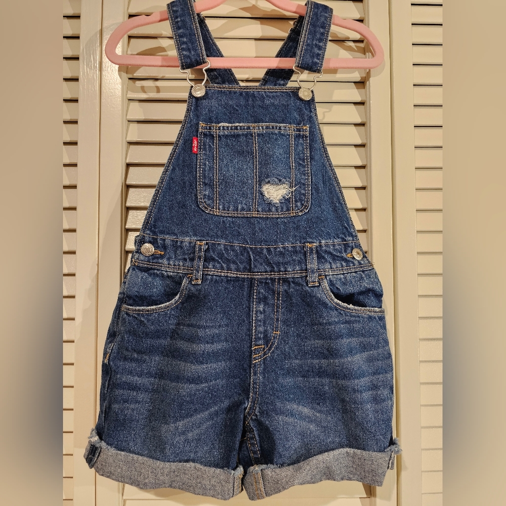 Levi's Girls Denim Shortall, Size 6